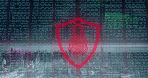 cybersecurity concept with shield and digital data - Download Free Stock Images Pikwizard.com
