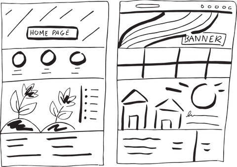 transparent nature themed website wireframe in black and white - Download Free Stock Videos Pikwizard.com