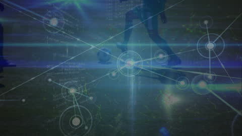 Digital Network Overlay on Soccer Game Action Scene
