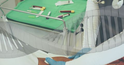 Medical testing and dna research in healthcare setting