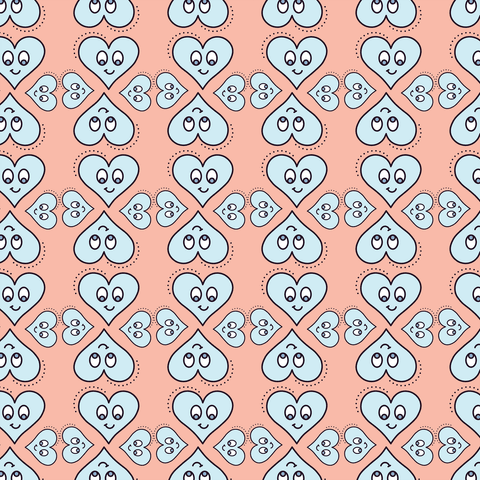 transparent blue smiling hearts valentine pattern on pink - Download Free Stock Videos Pikwizard.com