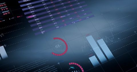 Abstract Financial and Statistical Data Visualization on Screen - Download Free Stock Images Pikwizard.com