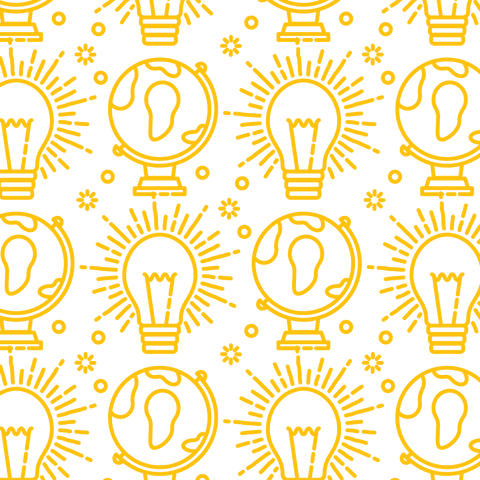 Transparent Yellow Globes and Light Bulbs Seamless Pattern - Download Free Stock Videos Pikwizard.com