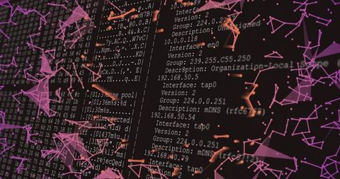 Network Interface Logs and Data Visualization with Abstract Design