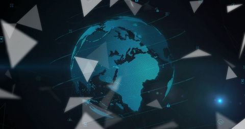 Futuristic Digital Earth with Cybersecurity Icons - Download Free Stock Images Pikwizard.com