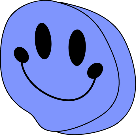 playful blue blob with cheerful smile on transparent background - Download Free Stock Videos Pikwizard.com