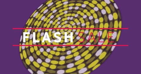 Flash Sale Promotion with Vibrant Circular LED Pattern