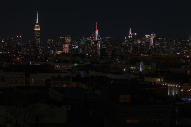 Illuminated cityscape at night - Download Free Stock Photos Pikwizard.com