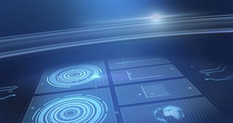 Futuristic Digital Interface with Virtual Graphs and Maps - Download Free Stock Images Pikwizard.com