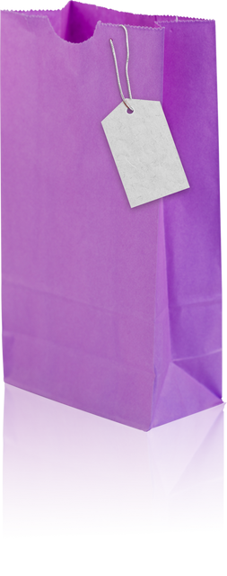 Transparent Purple Shopping Bag with Blank Label Isolated on White Background - Download Free Stock Videos Pikwizard.com