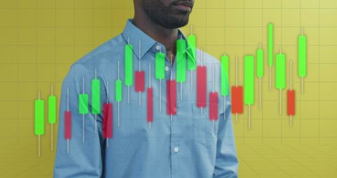 Financial Analyst Art Overlay on African American Businessman - Download Free Stock Images Pikwizard.com