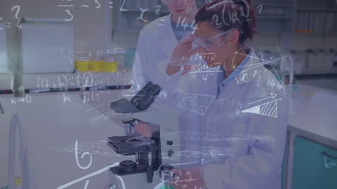 Innovative Scientists Analyzing Data in Laboratory Setting