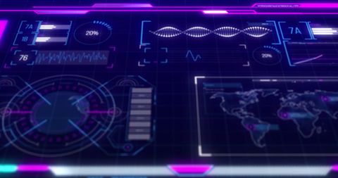 Futuristic Data Interface with Abstract Elements and Graphs - Download Free Stock Images Pikwizard.com