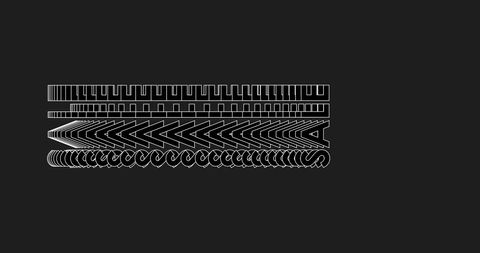 Hypnotic Moving Sale Text Design on Black Background