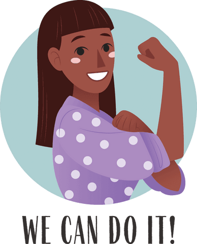 Motivational Superwoman Demonstrating Empowerment Transparent Background