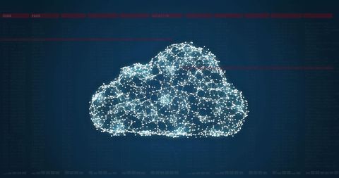 Futuristic Digital Data Cloud with Glowing Connections - Download Free Stock Images Pikwizard.com