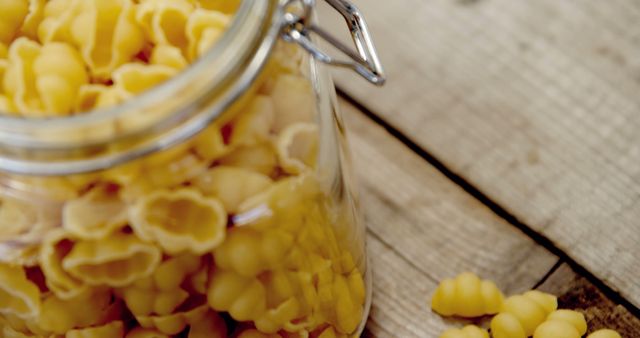 Raw Conchiglie Pasta in Glass Jar - Download Free Stock Images Pikwizard.com