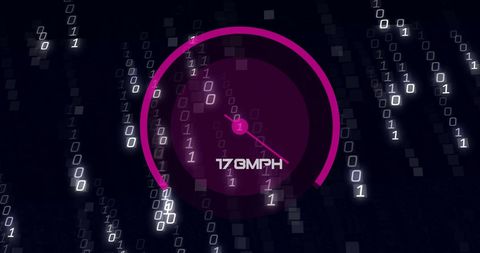 Digital Speedometer with Binary Code Stream - Download Free Stock Images Pikwizard.com
