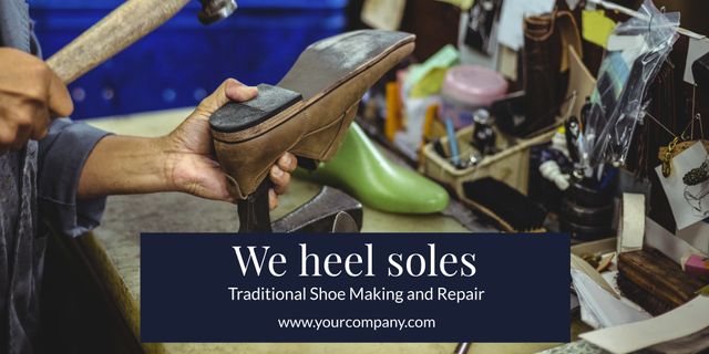 Cobbler Repairing Shoe - Traditional Craftsmanship and Skill - Download Free Stock Templates Pikwizard.com