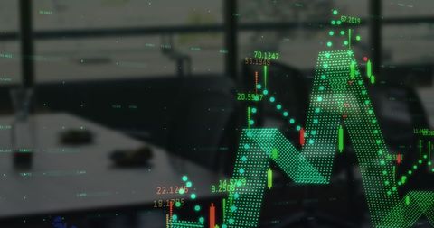 Abstract Financial Graph Overlay in Office Environment