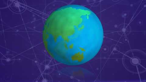 Digital Globe Displaying Global Network Connections