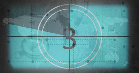 Film Countdown 3 Seconds Left with Retro Style Overlay - Download Free Stock Images Pikwizard.com