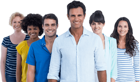Diverse Creative Team Cohesively Smiling against Transparent Background - Download Free Stock Videos Pikwizard.com