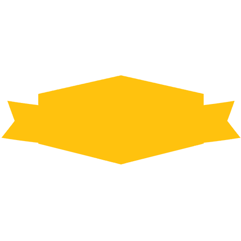 Blank Yellow Badge with Ribbons on Transparent Background - Download Free Stock Videos Pikwizard.com