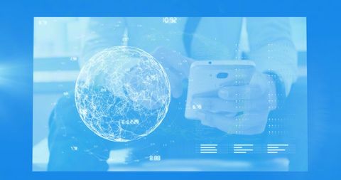 Digital Brain Hologram with Data Analysis Interface