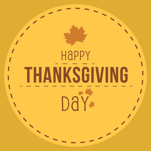 happy thanksgiving day greeting card on yellow background - Download Free Stock Templates Pikwizard.com