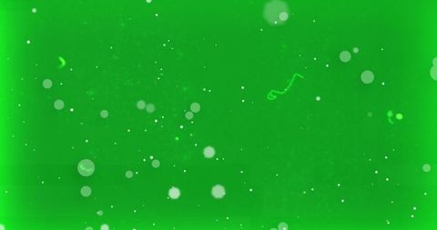 Abstract Motion of Green Dots on Luminous Background