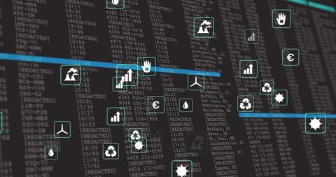 Innovative Data Visualization with Sustainability Icons