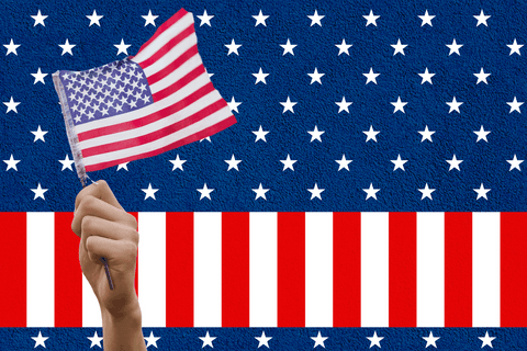 transparent hand with american flag on patriotic background - Download Free Stock Videos Pikwizard.com