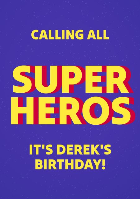 Superhero Themed Birthday Invitation with Bold Typography - Download Free Stock Videos Pikwizard.com