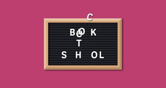 Scattered Back to School Letters on a Fun Pink Backdrop - Download Free Stock Images Pikwizard.com