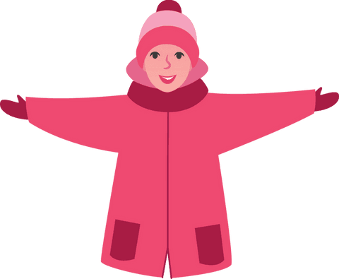 animated character in pink winter attire on transparent background - Download Free Stock Videos Pikwizard.com