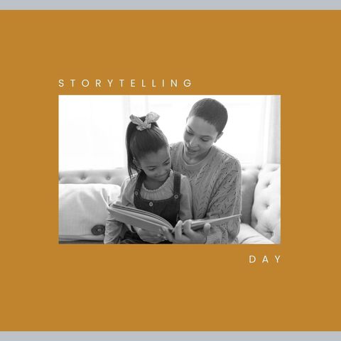 mother and daughter celebrating world storytelling day with book - Download Free Stock Templates Pikwizard.com