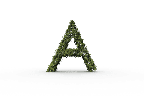 Digital Letter A with Green Foliage on Transparent Background - Download Free Stock Videos Pikwizard.com