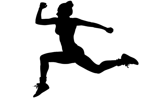 silhouette of running sportswoman on transparent background - Download Free Stock Videos Pikwizard.com