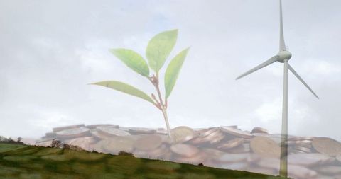 Renewable energy symbolizing sustainability and financial growth