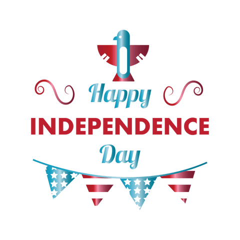 happy independence day decoration on transparent background - Download Free Stock Videos Pikwizard.com