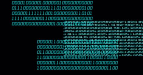 Binary Code Data Processing Concept on Black Background - Download Free Stock Images Pikwizard.com