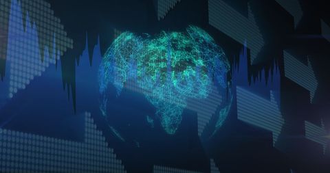 Global Financial Data Visualization with Digital Arrows - Download Free Stock Images Pikwizard.com