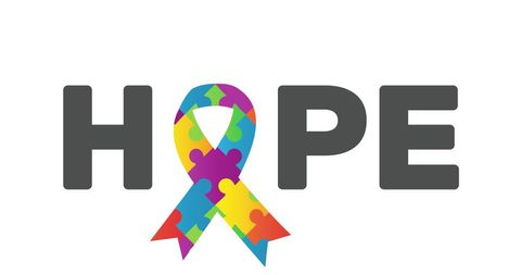 Autism Awareness Ribbon and Hope Word Design - Download Free Stock Images Pikwizard.com