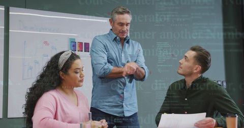 Collaborative Business Meeting in Modern Conference Room