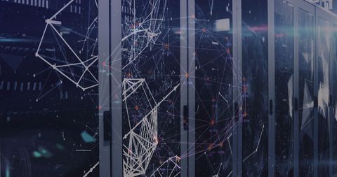Futuristic Data Center Networking with Digital Overlays - Download Free Stock Images Pikwizard.com