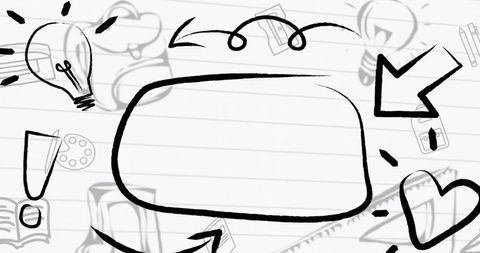 Speech Bubble with School Icons and Copy Space for Creative Concepts - Download Free Stock Images Pikwizard.com