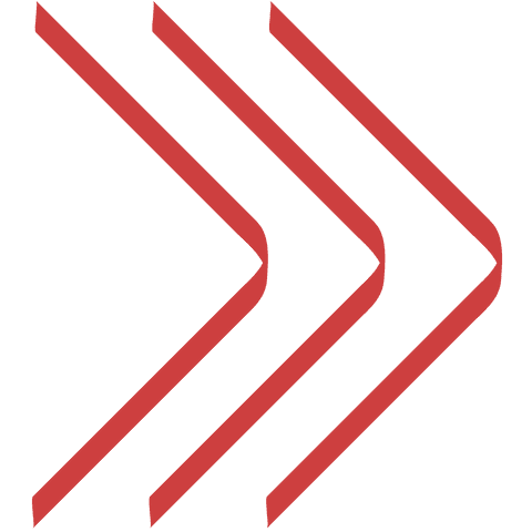 Red arrows and shapes design on transparent background