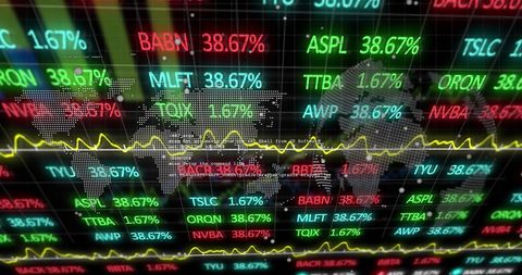 Global Business Interface with Stock Market Data Overlay - Download Free Stock Images Pikwizard.com