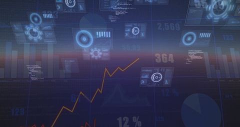 Digital Financial Data Analytical Dashboard Display - Download Free Stock Images Pikwizard.com